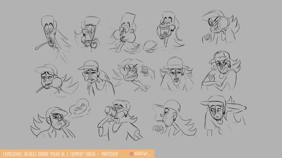 Expresiones personaje cortometraje